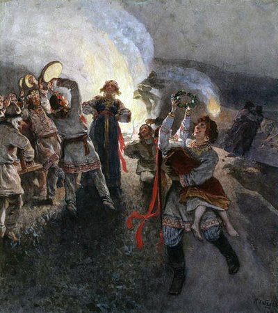 May Day Celebrations, 1902 by Klavdiy Vasilievich Lebedev
